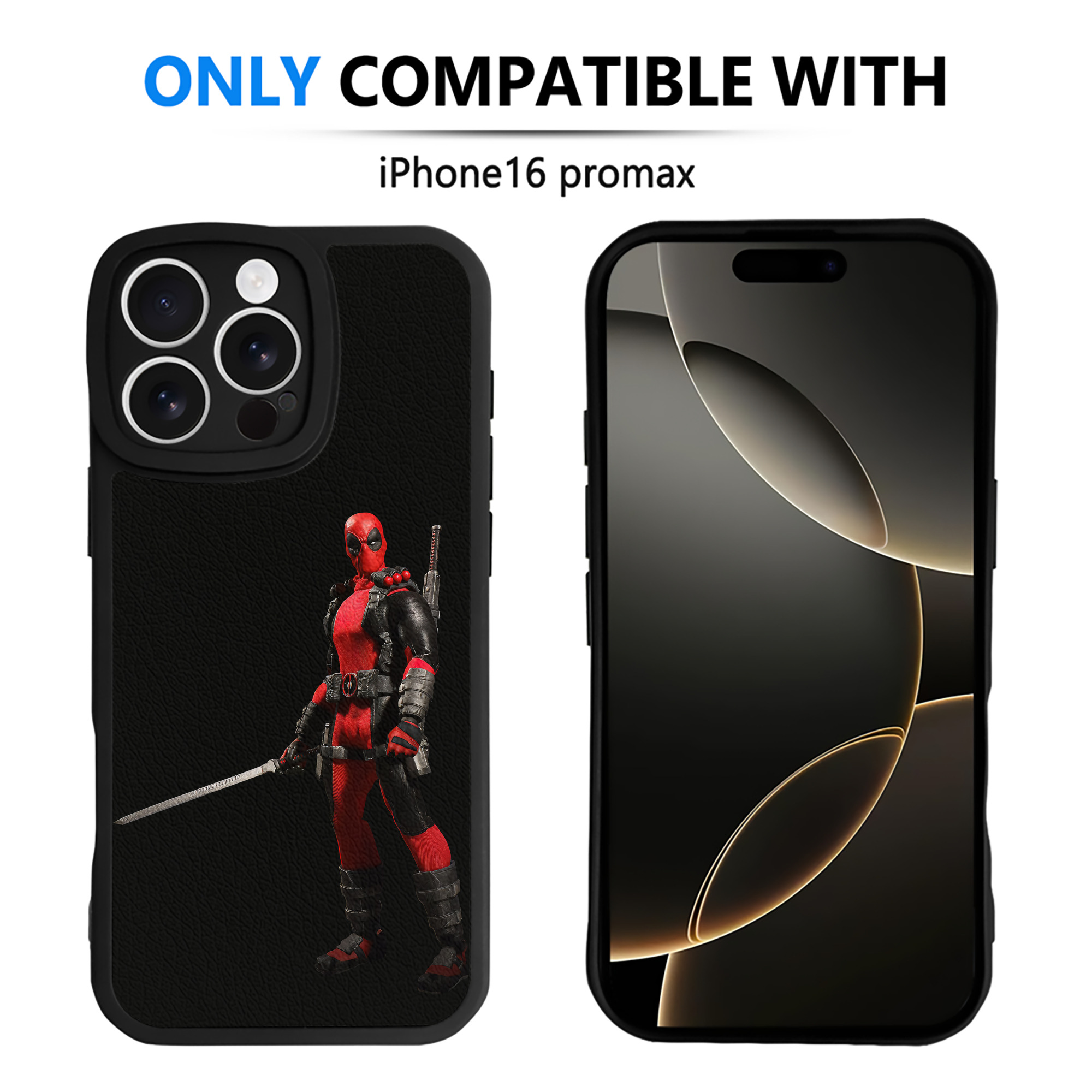 （画像用） Deadpool デッドプール 【iPhone 16シリーズ対応】シリコンスマホケース（レザー調） 材質：シリコン